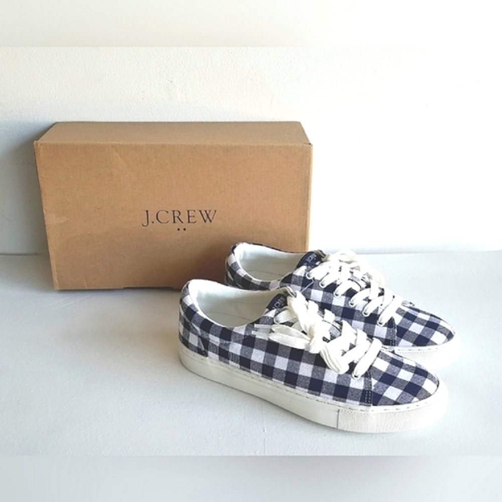 J.Crew Road Trip Printed Canvas Lace Up Sneakers - Picture 7 of 10